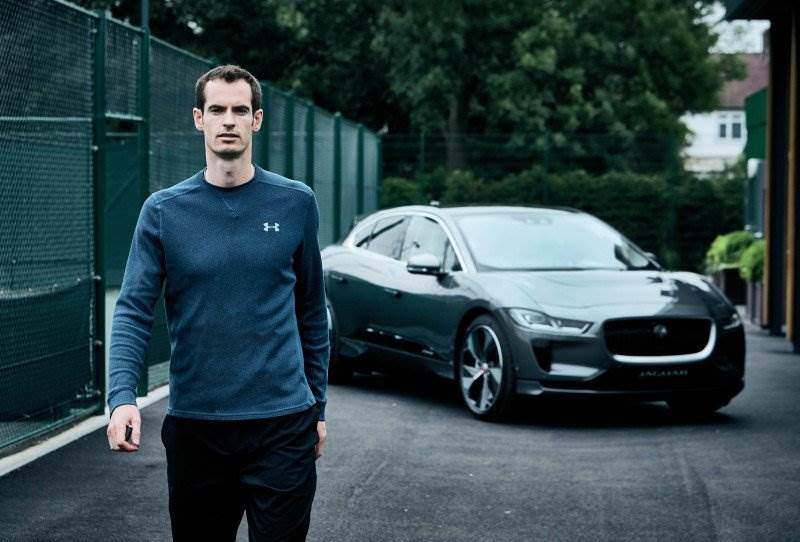 Andy Murray vor dem Jaguar I-PACE | Jaguar
