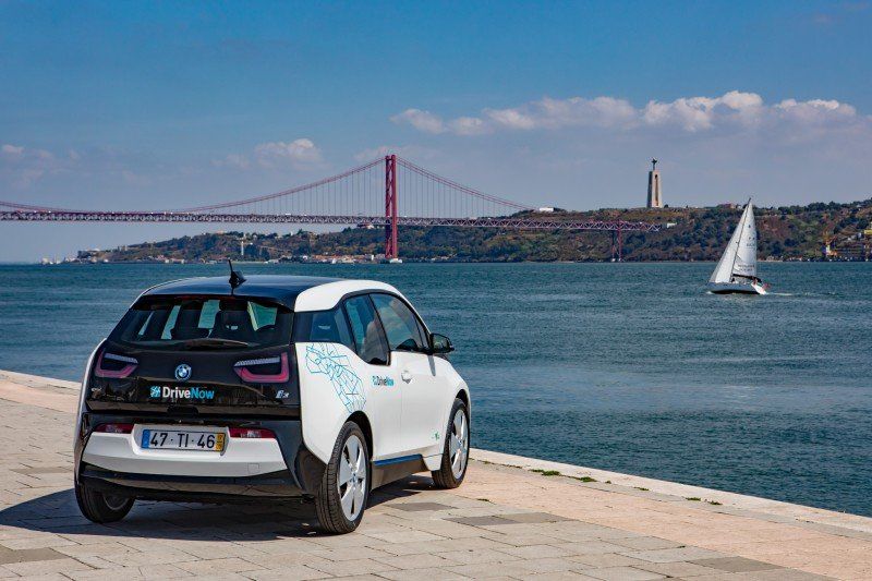 BMW i3 am Hafen
