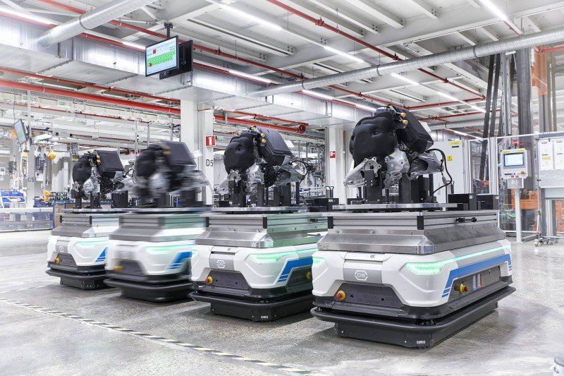 Die Motor-Getriebe-Kombination des E-Tron im Werk Brüssel: Die Getriebe dafür stammen von Schaeffler.