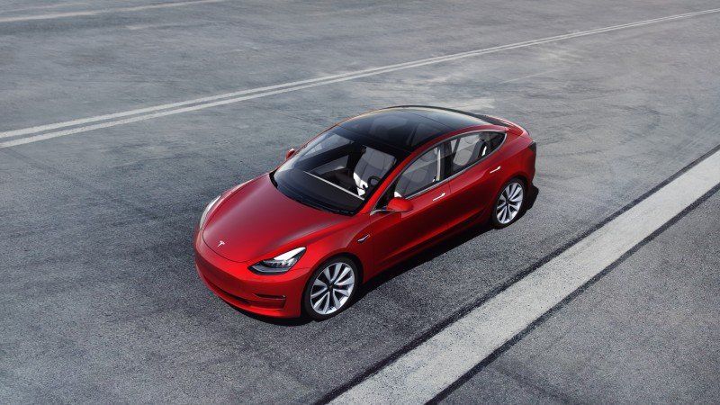 Model 3 Performance - Red Above Tarmac