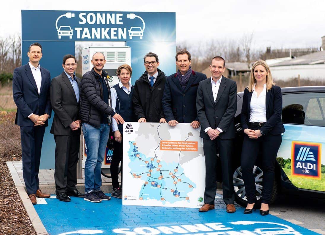 Alle ALDI SÜD Elektrotankstellen in Baden-Württemberg in Betrieb