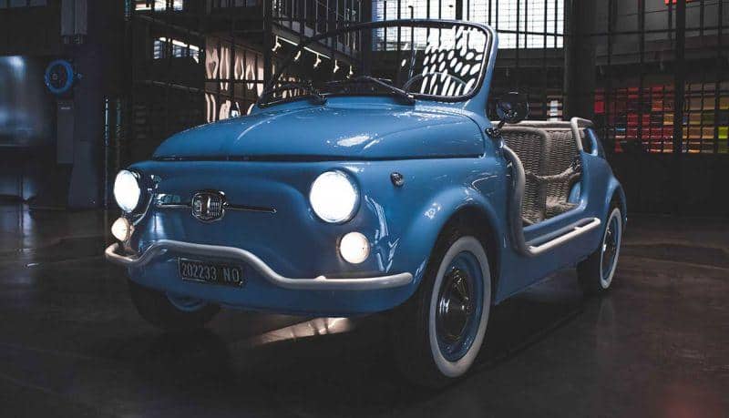 Icon-e elektrifizierte Version des Fiat 500 Jolly