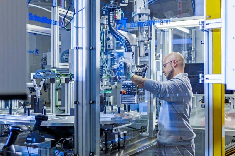 Produktion von Akkumulatoren bei Akasol in deren ne
