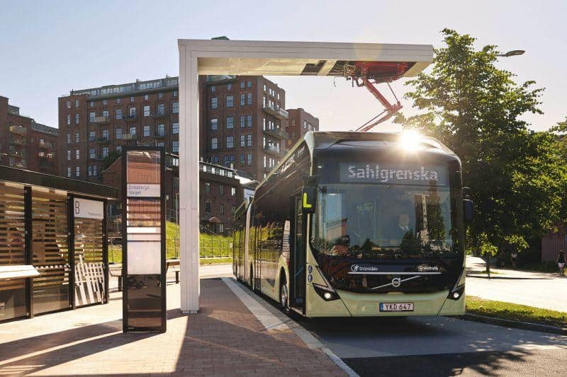 Vollelektrischer Gelenk-Konzeptbus Volvo 7900 EA in Göteborg
