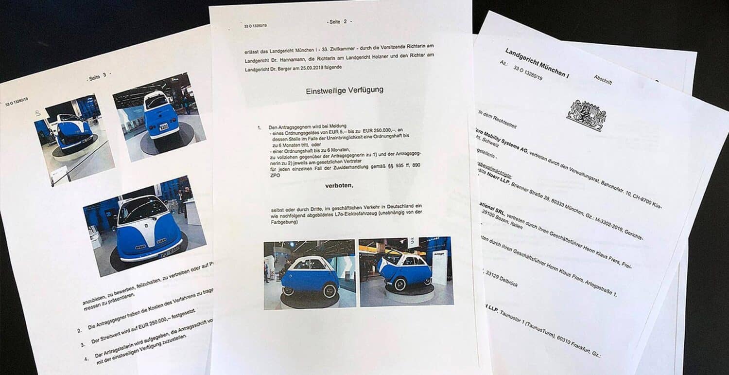 Microlino erteilt auch dem Karo Verkaufsverbot