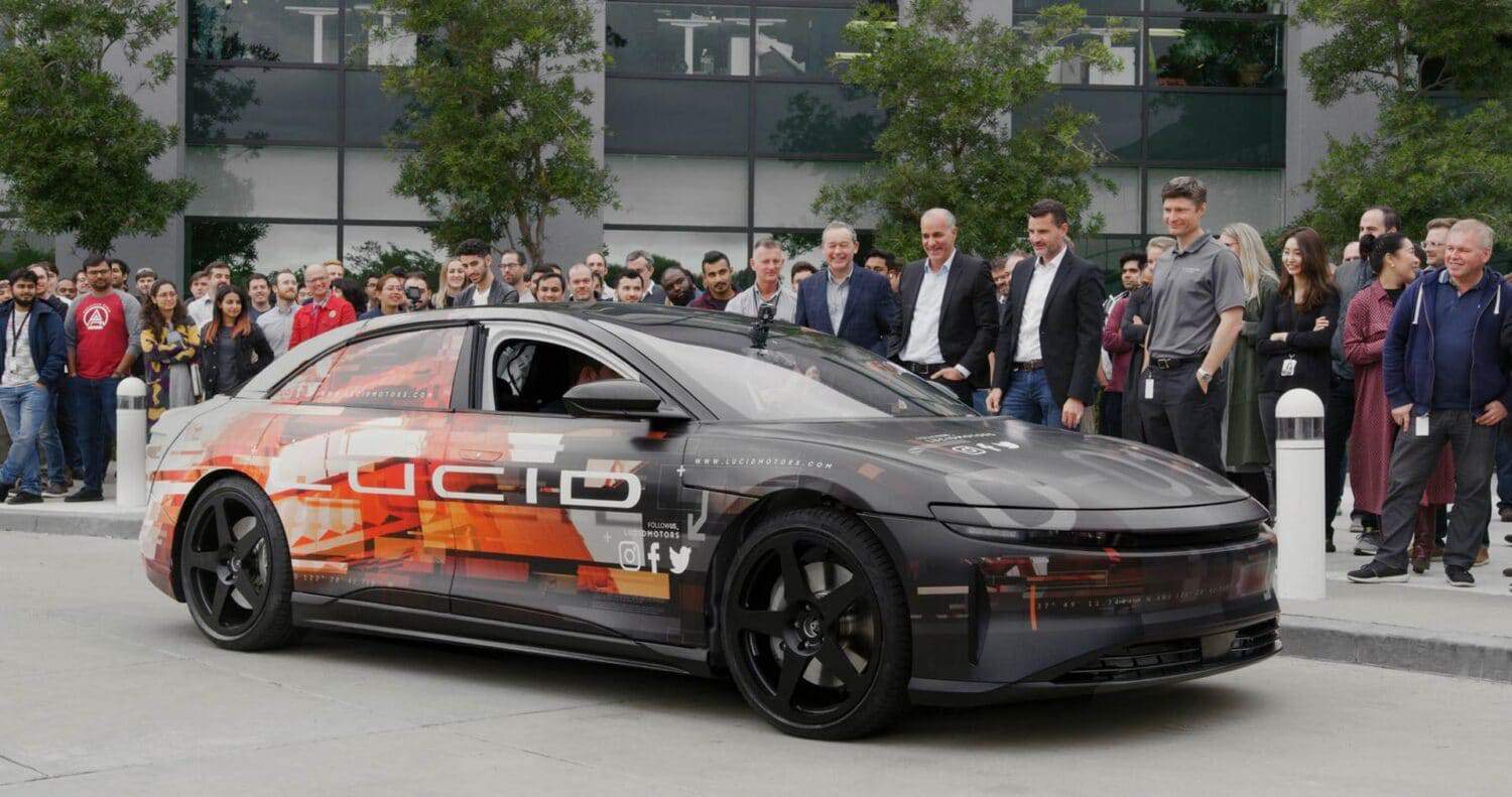 Beta-Prototyp des Lucid Air begibt sich auf erste Testfahrt