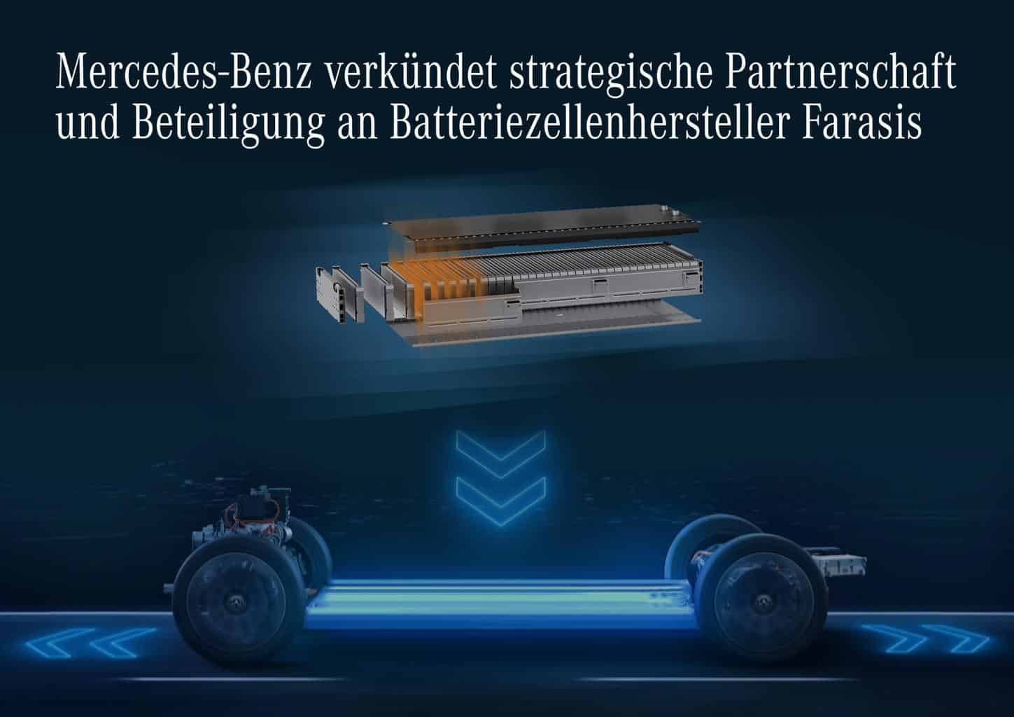 Mercedes verkündet Partnerschaft und Beteiligung an Batteriezellenhersteller Farasis