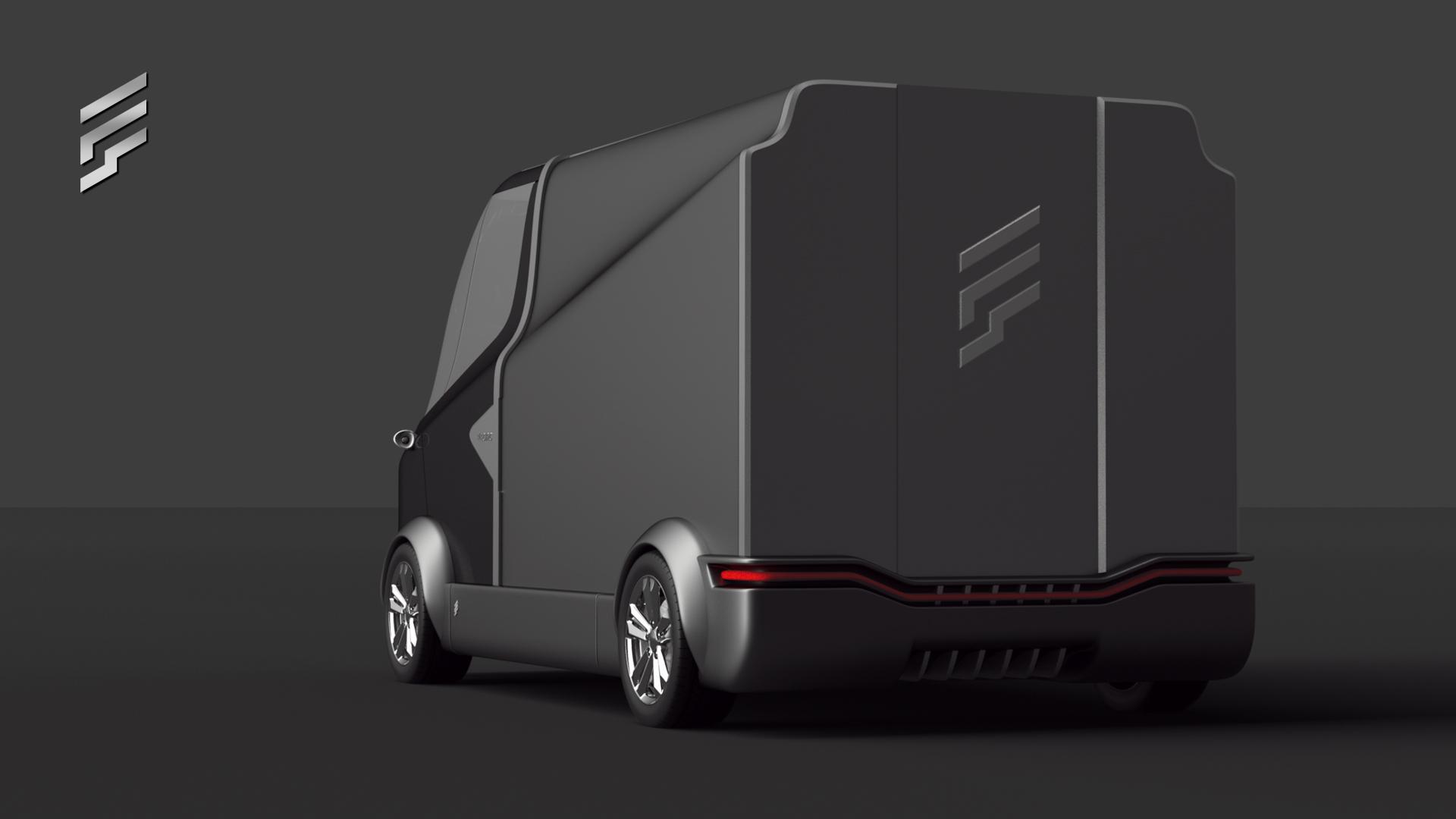 Polnischer E-Lieferwagen FSE M mit Sonnenkollektoren auf dem Dach