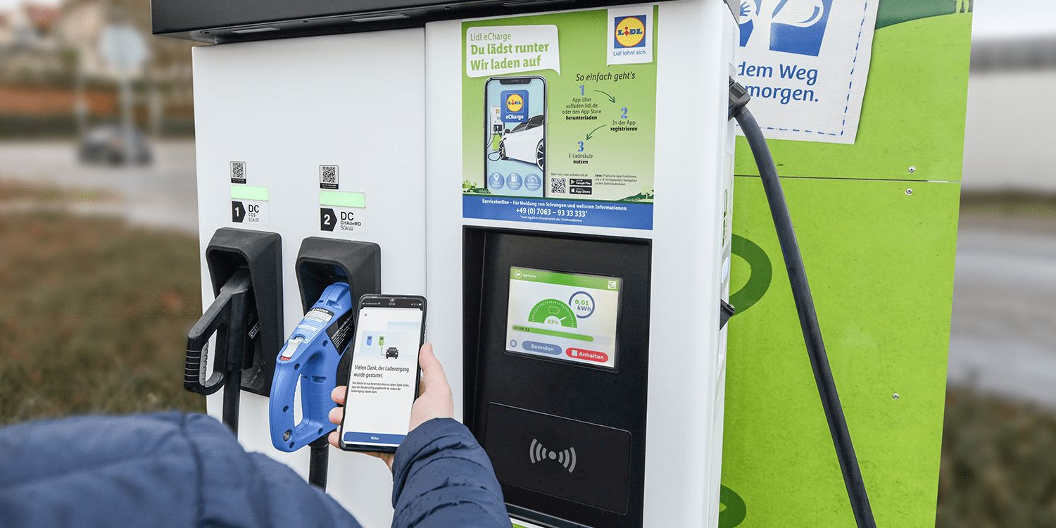 App für Gratis-Strom bei Lidl und Kaufland