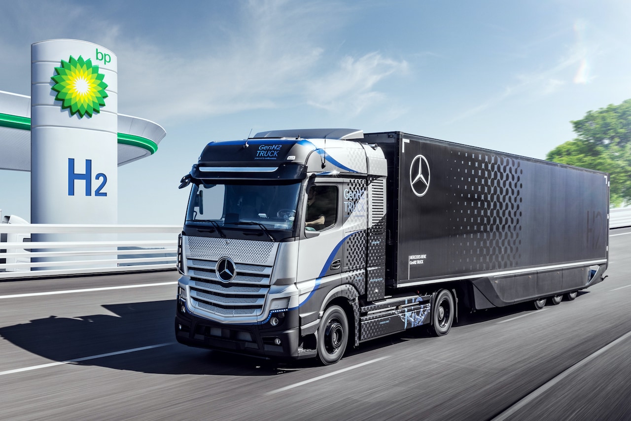 Mercedes-Wasserstoff-Lkw-BP-Grossbritannien