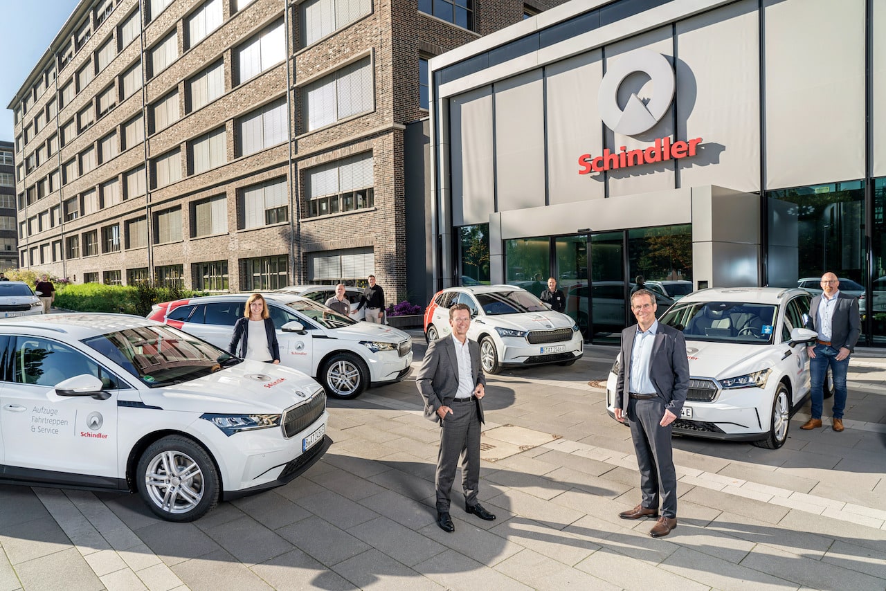 Schindler-Aufzug-Skoda-Elektroauto