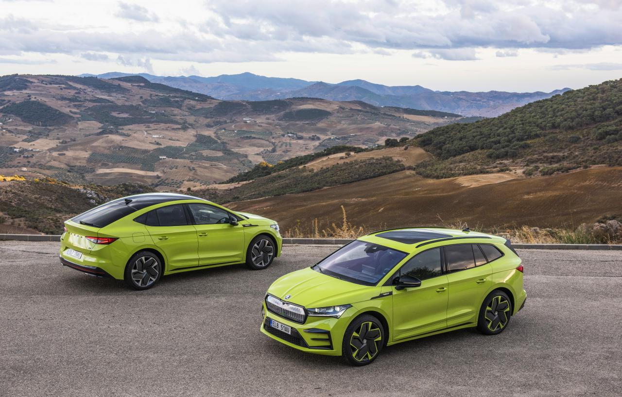 ŠKODA ENYAQ RS iV zeigt sich in stärkster Variante